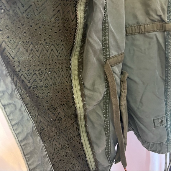 Anthropologie Hei Hei Etta Layered Green Utility Draped Jacket, size Medium - Picture 6 of 10